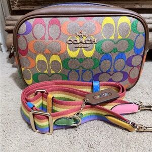 Coach Brown and Purple Zipper Detail